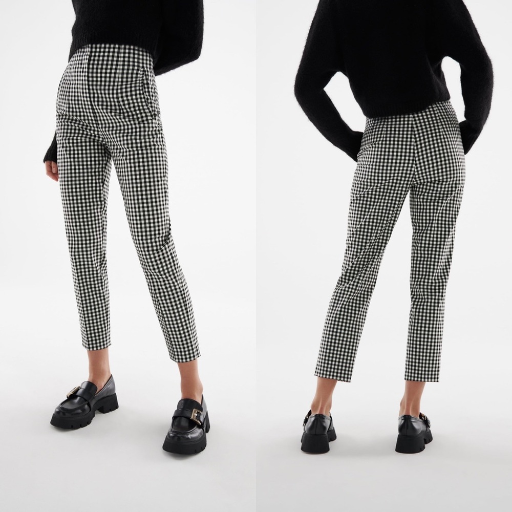 Zara High Waist Gingham Pants